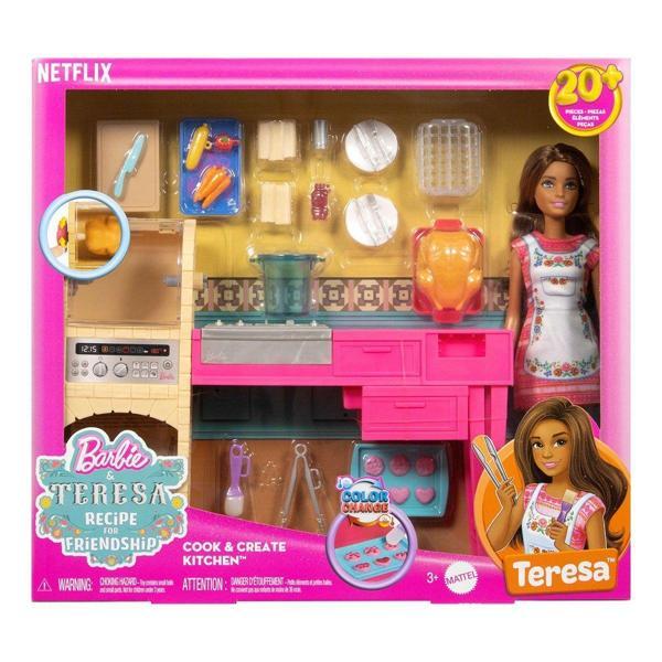 JCT06 Teresa ve Mutfağı Oyun Seti - Barbie and Teresa Recipe for Friendship Kız Erkek Çocuk Oyuncak  - Image 1