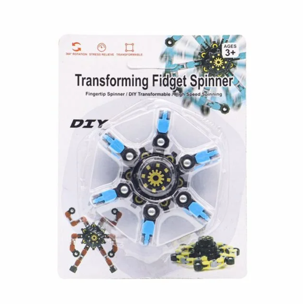 Robota Dönüşen Mavi Stres Çarkı Kız Erkek Çocuk Oyuncak Eğitici Oyuncaklar - Image 1