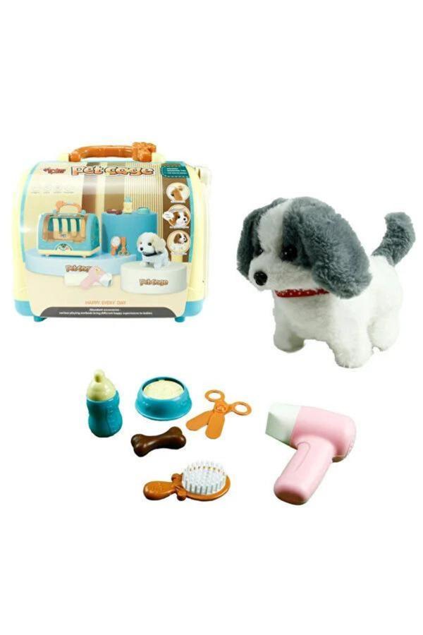 Giffy Hareketli Sesli Yürüyen Taşıma Çantalı Peluş Köpek 16 Cm - Image 1