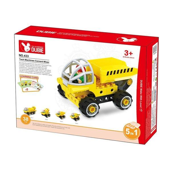 433 Dubie İnşaat Araçları 5in1 / 38 parça +5 Kart /+3 yaş Kız Erkek Çocuk Oyuncak Eğitici Oyuncaklar - Image 1