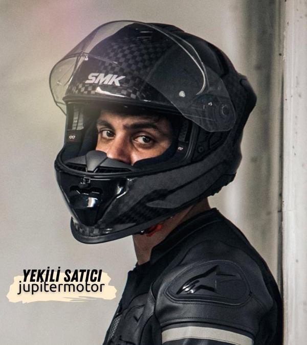 Smk Titan Carbonfiber Motosklet Kaskı - ECE 2.06 - Image 1