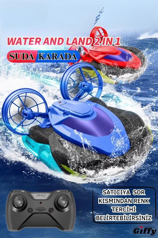 Giffy Oyuncak Uzaktan Kumandalı Şarjlı Suda Ve Karada Giden Bot Tekne Alligator - Image 1