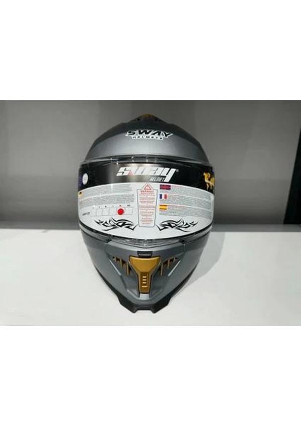 Sway Kask Sway SW-865 Mat Gri Güneş Gözlüklü - Image 1