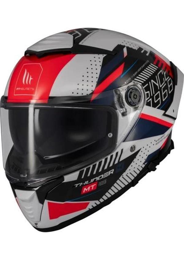 Mt Helmets Kask mt Thunder 4 Sv Luminence A7 Beyaz/mavi/kırmızı - Image 1