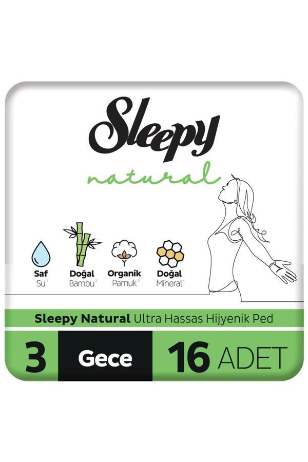 Sleepy Natural Ultra Hassas Hijyenik Ped Gece 16 Adet - Image 1