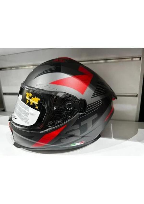 Sway Kask SW-865 St Titanyum/red/black Güneş Gözlüklü - Image 1