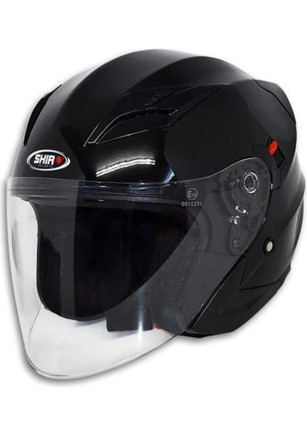 Shiro Kask SH-450 Çenesiz Parlak Siyah - Image 1