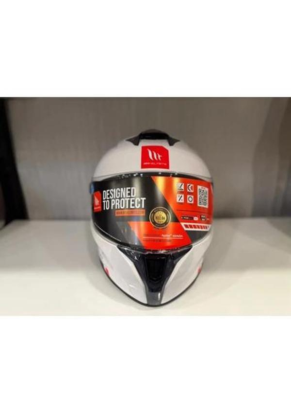Mt Helmets Kask Targo S Solid Parlak Beyaz - Image 1