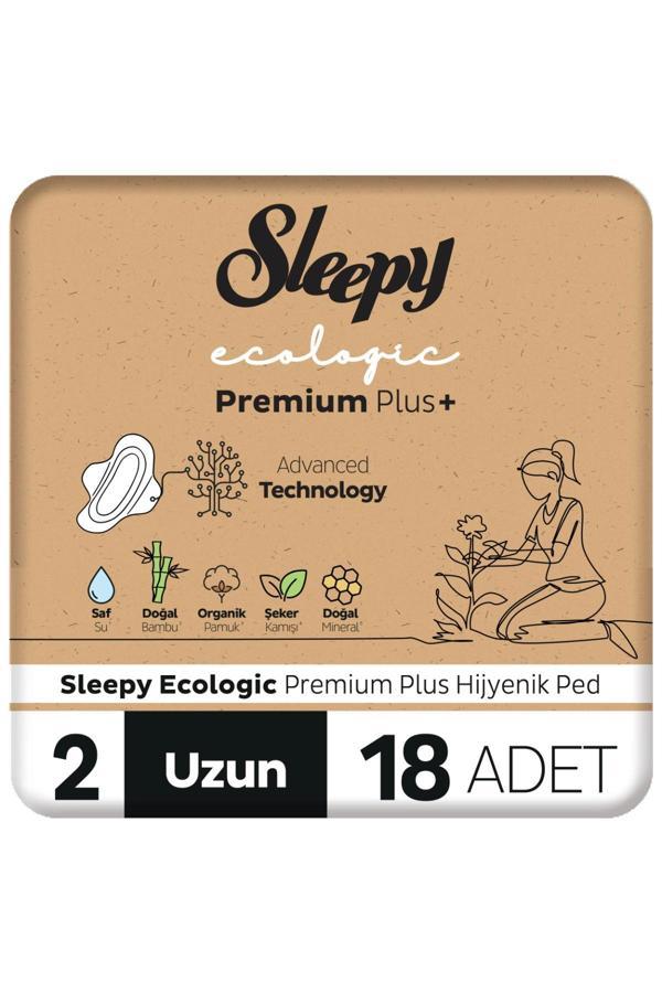 Sleepy Ecologic Premium Plus Hijyenik Ped Uzun 18 Adet - Image 1