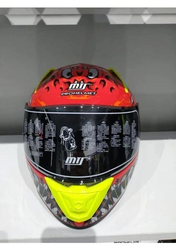 MTS Kask Mts Pro 801 Demon Güneş Gözlüklü Kırmız/sarı - Image 1