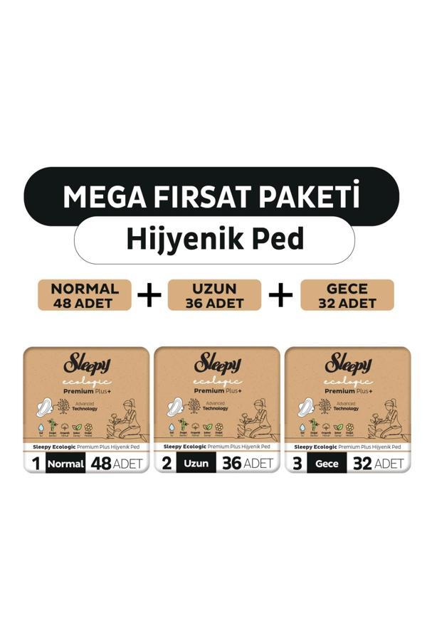 Sleepy Ecologic Premium Plus Hijyenik Ped Mega Fırsat Paketi 116 Adet - Image 1