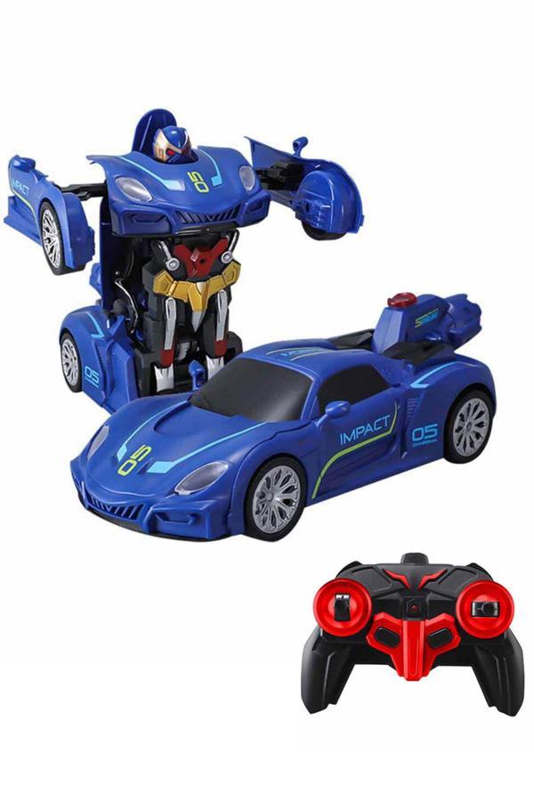Giffy Robota Dönüşen Racer Uzaktan Kumandalı Sesli Ve Işıklı Robot Araba - Image 1