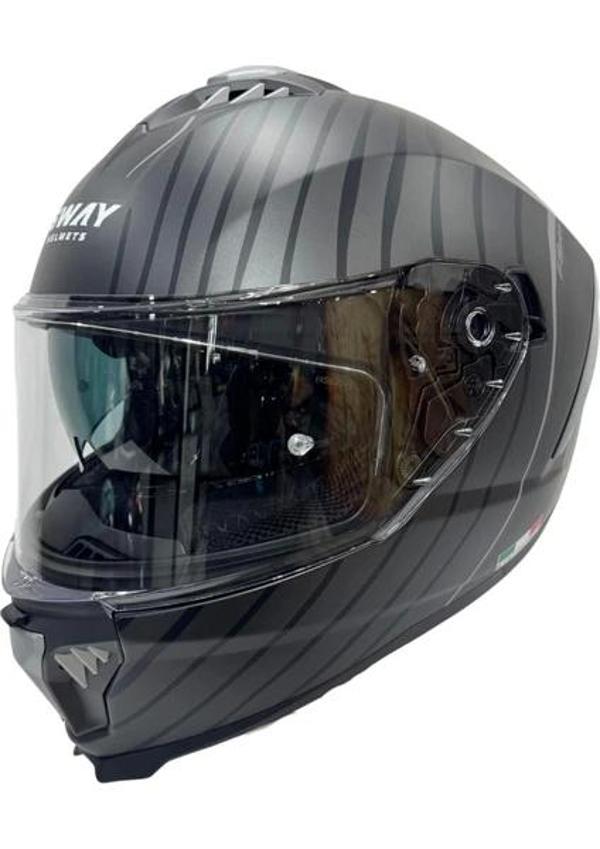 Sway Kask Sw 865 Space Black Whıte Güneş Gözlüklü - Image 1