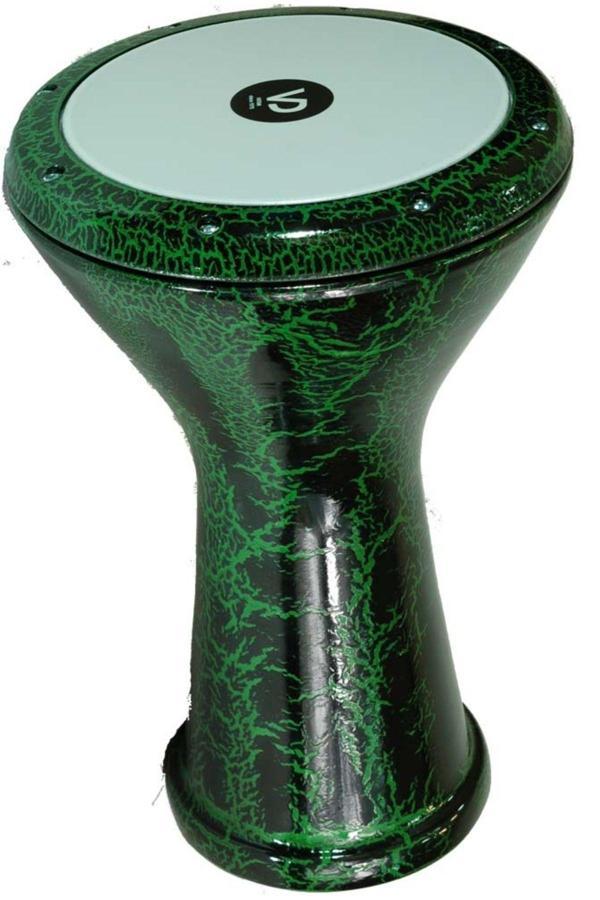 Vd Vatan Darbuka 5 No Yeşil Çatlak Boyalı Profesyonel Mısır Darbuka Döküm Çömlek Doumbek - Image 1