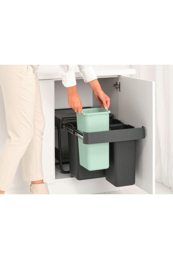 Brabantia Dark Grey Sort&go Buılt–ın Bın Çöp Kutusu 10+10+20lt - Image 1
