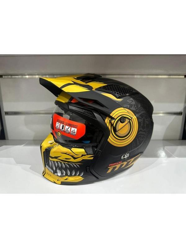Mt Helmets Kask Streetfıghter Sv Aztec B3 Mat Siyah/sarı - Image 1