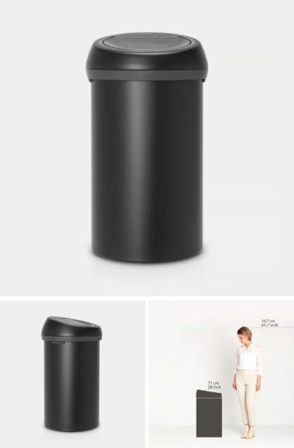 Brabantia Moonlight Black New Dokunmatik Çöp Kutusu 60lt  - Image 1