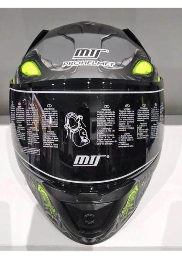 MTS Kask Mts Pro 801 Zombi Güneş Gözlüklü Grey/whıte/yellow - Image 1