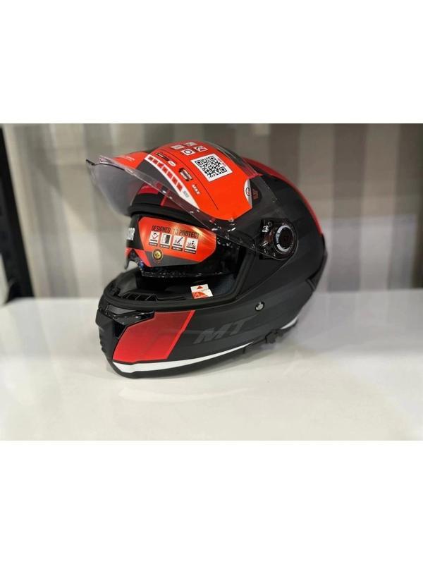 Mt Helmets Kask Mt Thunder 4 Sv Tears B5 Mat Siyah/Kırmızı - Image 1