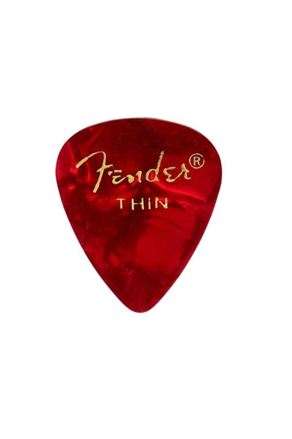 Fender Premium Celluloid Picks Red Moto Thin - 1 Adet Pena 351 - Image 1