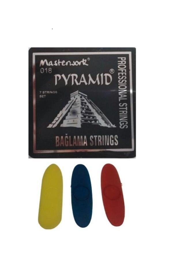 Pyramid 0.18 Kısa Sap Bağlama Teli Mızrap ( Tezene ) Hediye - Image 1