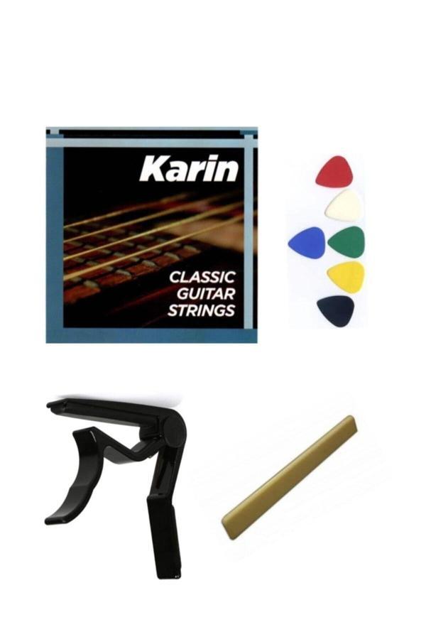 Karin Klasik Gitar Aksesuar Set Tel+Kapo+Pena+Eşik - Image 1
