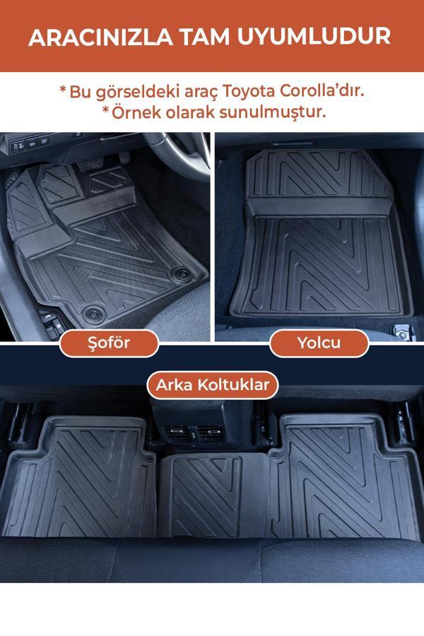 Havuzlu 4d Siyah Paspas Takımı,Chery-Tıggo 7 Pro 2020 Ve Sonrası 4d Havuzlu Paspas+Araç Kokusu Hediye - Image 1