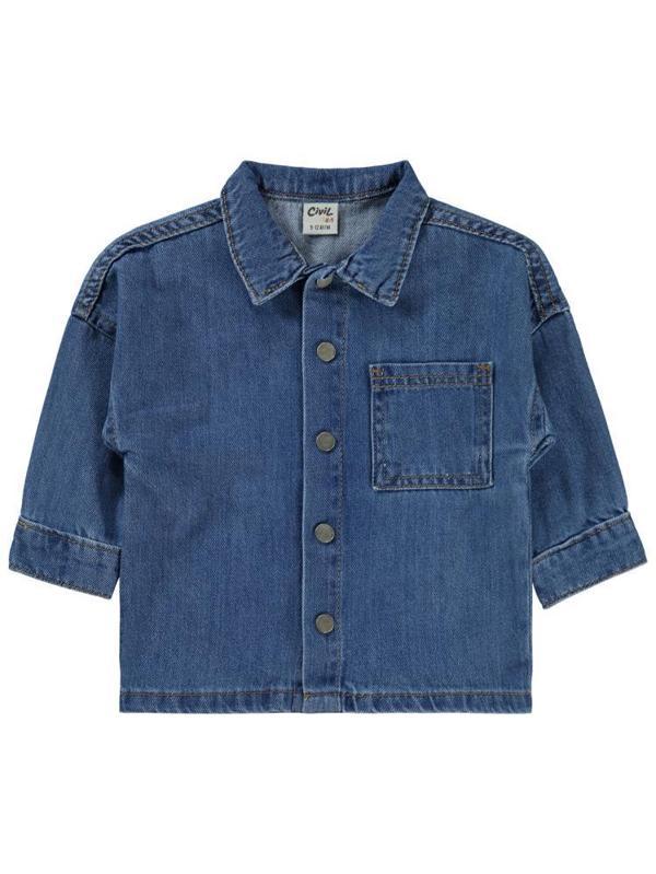 Civil Baby Basic 9-18 Ay Gömlek - Mavi12-18 Ay - Image 1