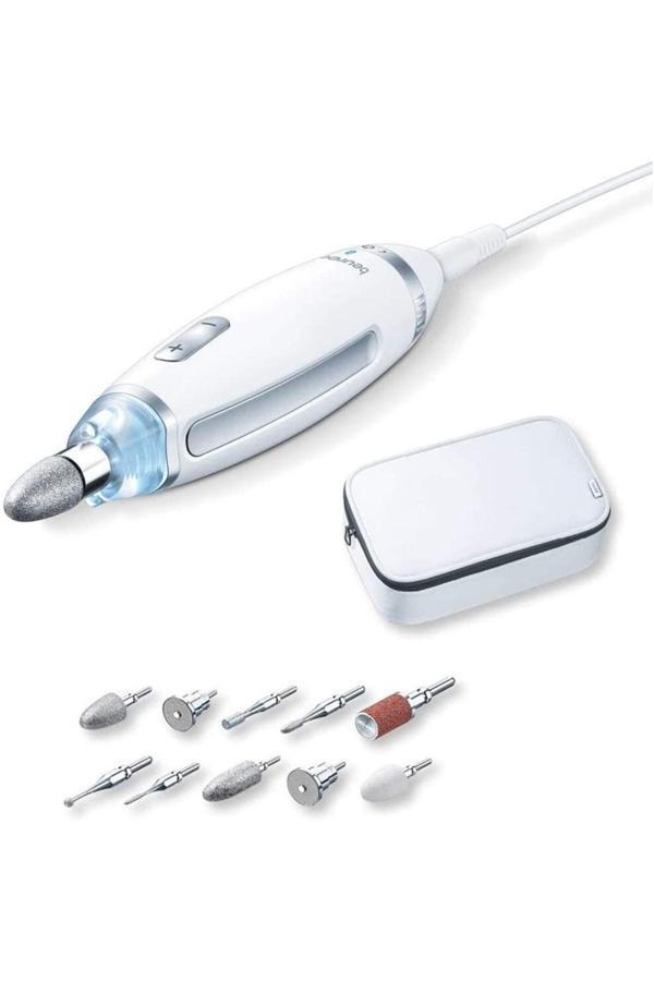 Beurer Mp 62 On Manikür Ve Pedikür Aksesuarlı Ve Led Işıklı Profesyonel Tırnak Kesici, Beyaz - Image 1
