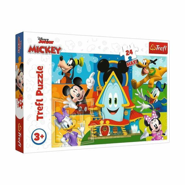 PUZZLE-14351 Maxi Mickey Mouse 24 Parça Çocuk Puzzle Kız Erkek Çocuk Oyuncak Eğitici Oyuncaklar - Image 1