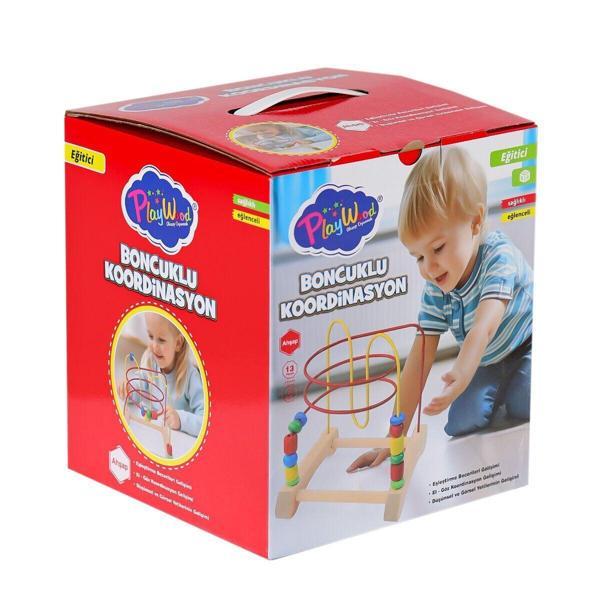 ONY-410 Ahşap Boncuklu Koordinasyon -Onyıl Oyuncak Kız Erkek Çocuk Oyuncak Eğitici Oyuncaklar - Image 1