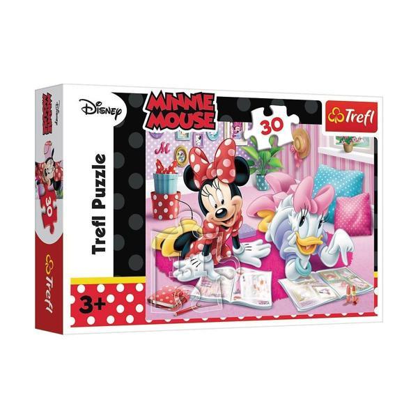 PUZZLE-18217 Minnie 30 Parça Puzzle Kız Erkek Çocuk Oyuncak Eğitici Oyuncaklar - Image 1