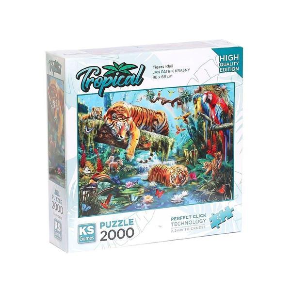 22512 Tiger Idyll 2000 Parça Puzzle -KS Puzzle Kız Erkek Çocuk Oyuncak Eğitici Oyuncaklar - Image 1