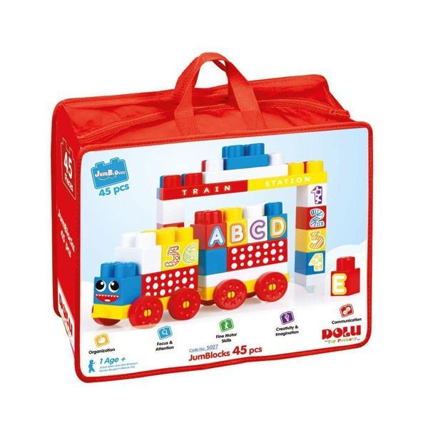5027 Mega Blok 45'li Çantalı Kız Erkek Çocuk Oyuncak Eğitici Oyuncaklar - Image 1