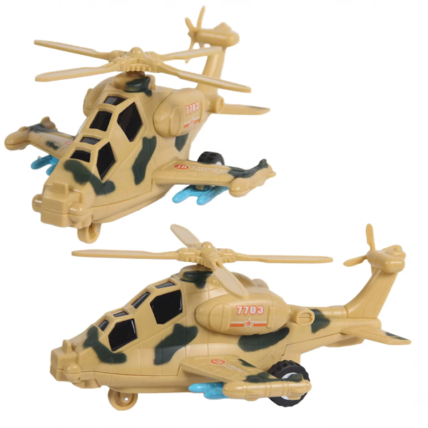 Kırılmaz Sürtmeli Helikopter 7703 Kız Erkek Çocuk Oyuncak Eğitici Oyuncaklar - Image 1