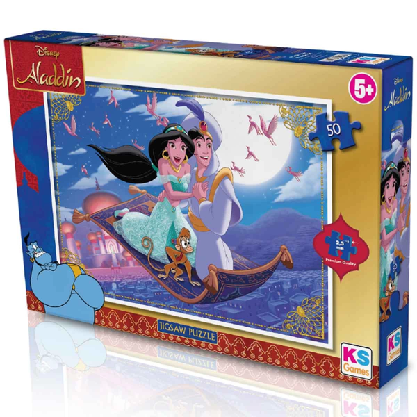 KS Aladdin 50 Parça Puzzle Kız Erkek Çocuk Oyuncak Eğitici Oyuncaklar - Image 1