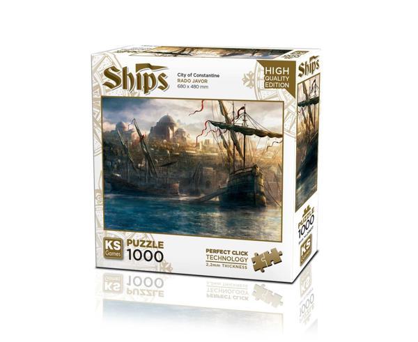 KS Puzzle 1000 Parça Ships Once Upon a Time in İstanbul Kız Erkek Çocuk Oyuncak Eğitici Oyuncaklar - Image 1