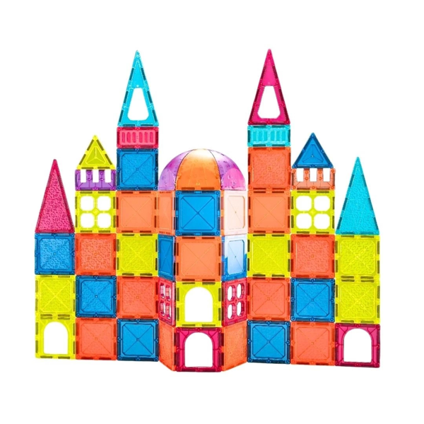 Magnetic Tiles 50 Parça Kız Erkek Çocuk Oyuncak Eğitici Oyuncaklar - Image 1