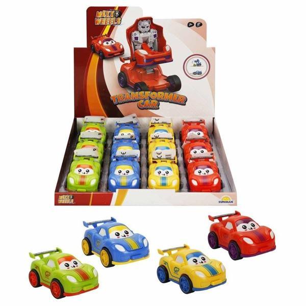 Maxx Wheels Robota Dönüşen Sürtmeli Araba - 1adet Stokta Olan Gönderilir Kız Erkek Çocuk Oyuncak Eği - Image 1