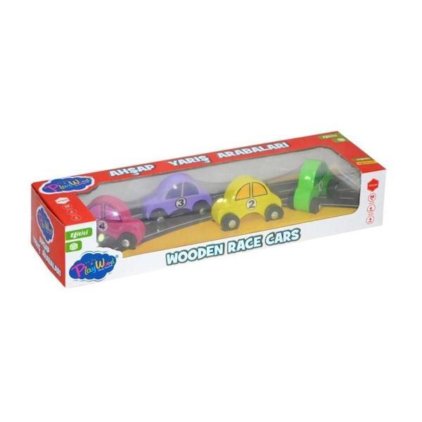 OnyılOnyıl Oyuncak Ahşap Renkli Arabalar - 83505 Kız Erkek Çocuk Oyuncak Eğitici Oyuncaklar - Image 1