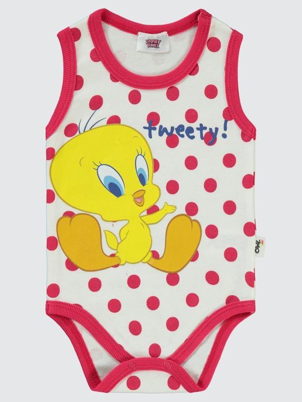Civil Baby Tweety Puan Empirme 1-18 Ay Çıtçıtlı Badi - Ekru3-6 Ay - Image 1