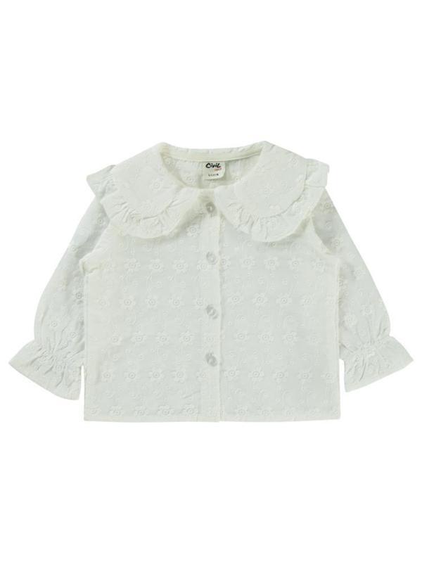 Civil Baby Bebe Yaka 6-18 Ay Gömlek - Beyaz12-18 Ay - Image 1