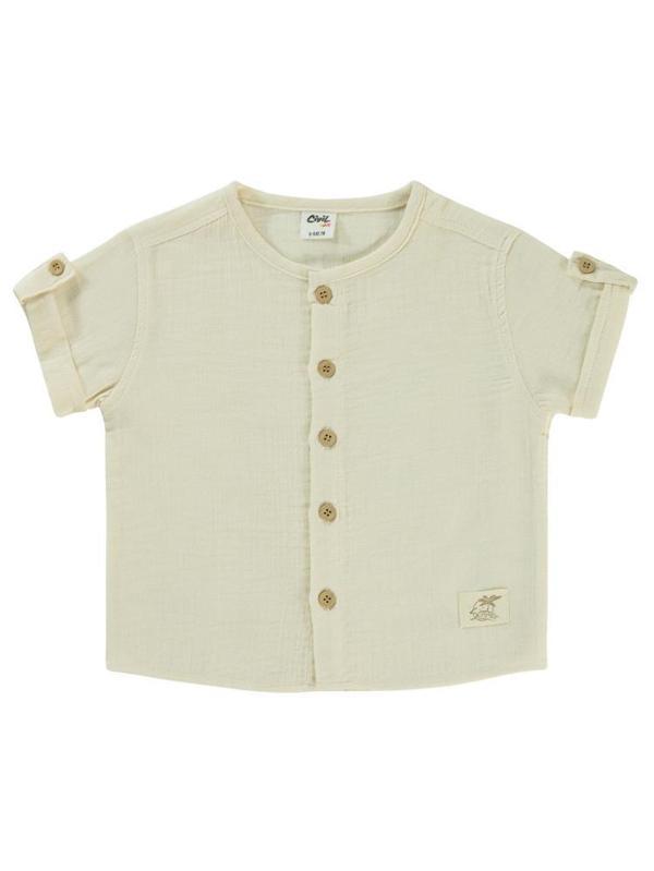 Civil Baby Düz Müslin 6-18 Ay Gömlek - Bej12-18 Ay - Image 1