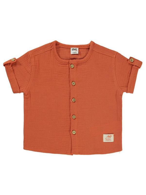 Civil Baby Düz Müslin 6-18 Ay Gömlek - Turuncu12-18 Ay - Image 1