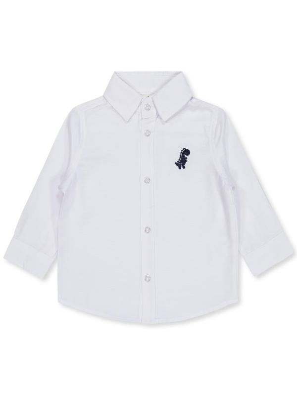 Civil Baby Dinozor Nakışlı 6-18 Ay Gömlek - Beyaz6-9 Ay - Image 1