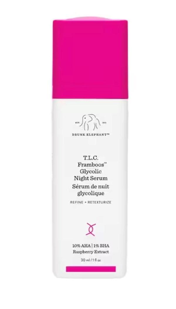 Drunk Elephant   T.L.C. Framboos Glycolic Night Serum- Glikolik Asitli Gece Serumu  30 ML - Image 1