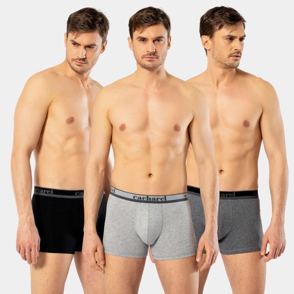 Cacharel Erkek 3'lü Boxer 1337/Siyah-Gri-Antrasit - Image 1