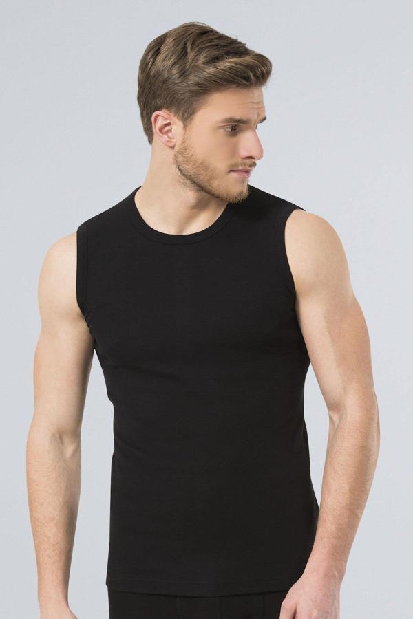 Türen Erkek Spor O yaka Atlet (2'li Paket) 134/Siyah - Image 1