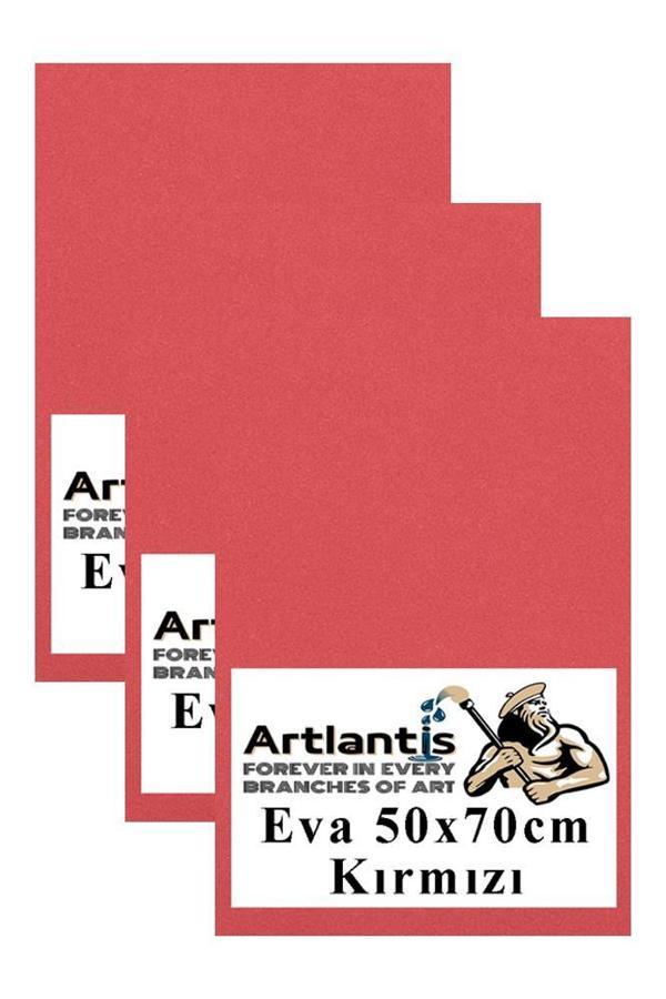 Kırmızı Eva 50x70 cm 3 Adet Eva Süngeri Okul Kreş Anasınıfı Elişi Etkinlikleri - Image 1