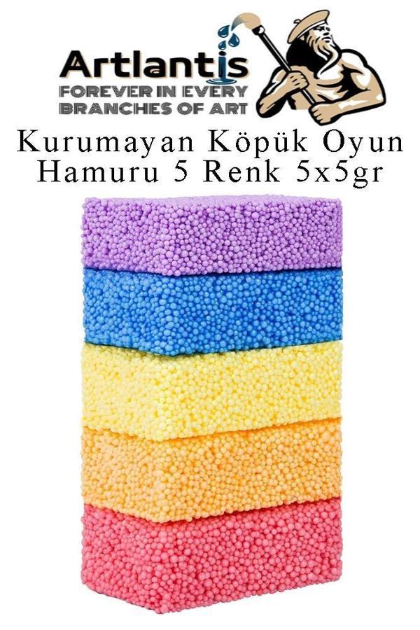 Köpük Hamur 5 Renk 5 Gr 1 Paket Kurumayan Köpük Oyun Hamuru Hafif Yumuşak Hamur Okul Öncesi Anasınıfı Kreş Etkinlikleri - Image 1